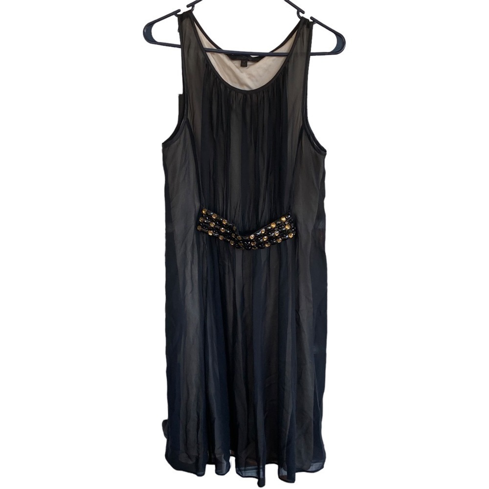 Banana Republic Black Dress with Gold Accents